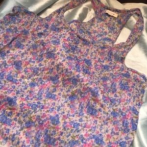 Aerie Sheer Floral Print Racerback Tank-top